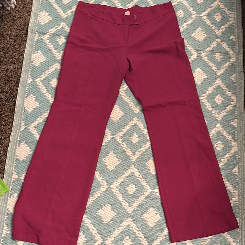 Stylish Magenta Wide-Leg Pants